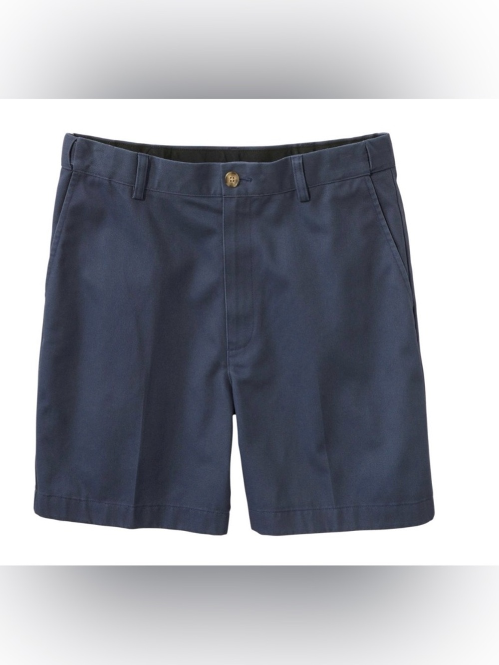 L.L. Bean Men's Dark Navy Flat-Front 8” Classic Chino Shorts size 38